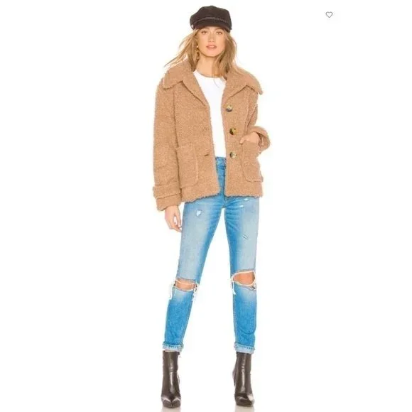 🌟  FREE PEOPLE SO SOFT COZY TEDDY PEACOAT NWT 🌟 - Picture 11 of 14